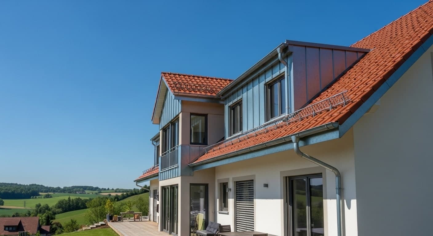 Wohnhaus mit Gaube und Blechverkleidung von Flaschnerei Just